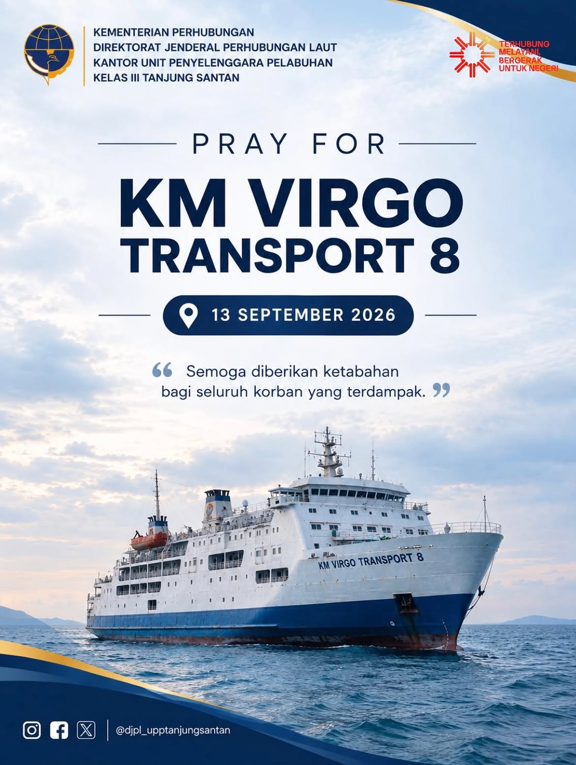 Ucapan Berbela Sungkawa KM Virgo Transport 8
